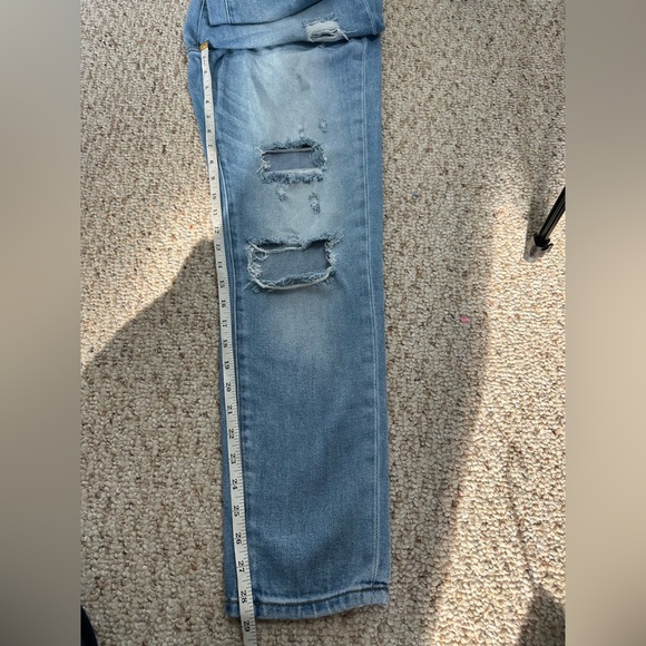 KanCan Blue Distressed Ankle Cropped Jeans size 7 - Picture 7 of 7